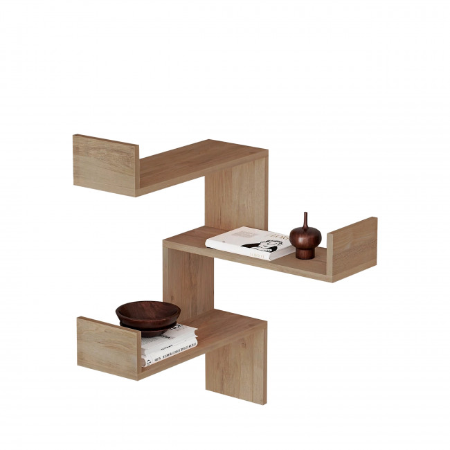 Lucia - Étagère d'angle murale en bois L60cm