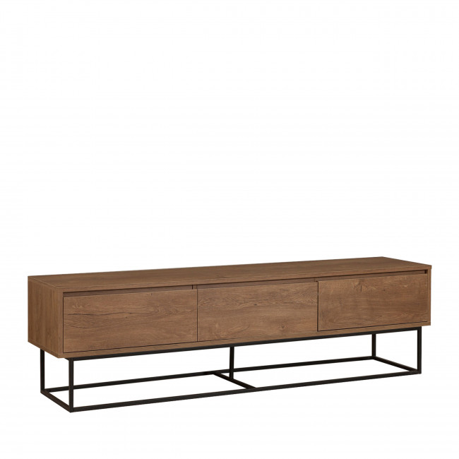 Roa - Meuble TV 3 tiroirs en bois et métal L180cm