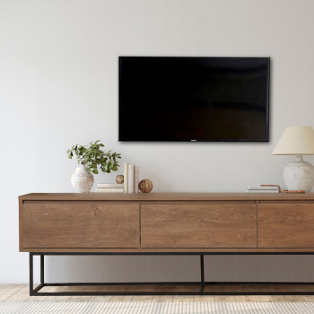 Roa - Meuble TV 3 tiroirs en bois et métal L180cm