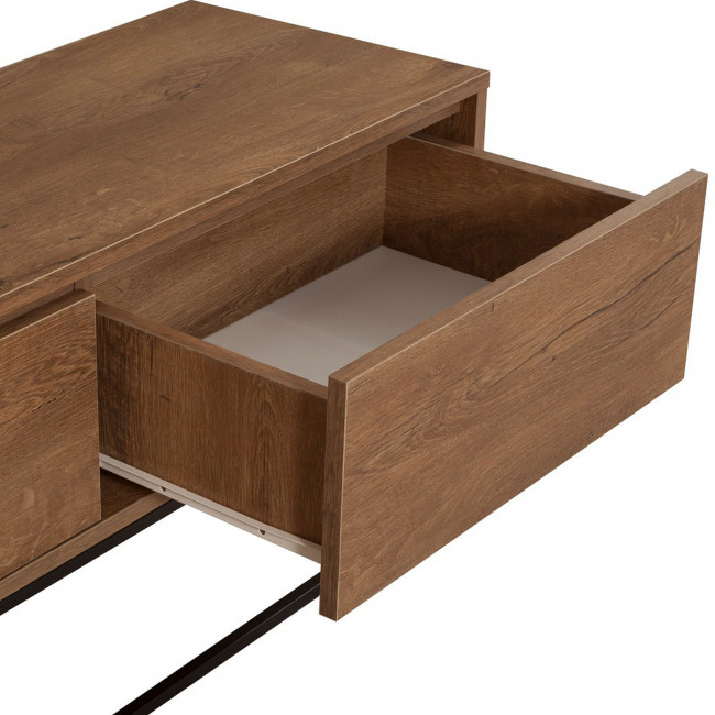 Roa - Meuble TV 3 tiroirs en bois et métal L180cm