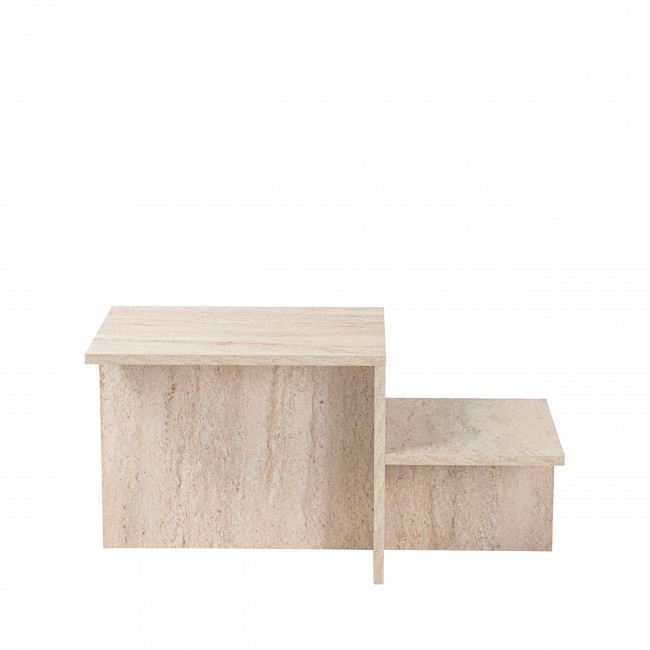Hemy - Table basse effet travertin