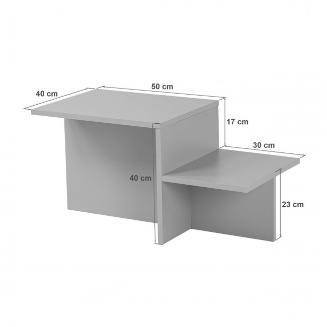 Hemy - Table basse effet travertin