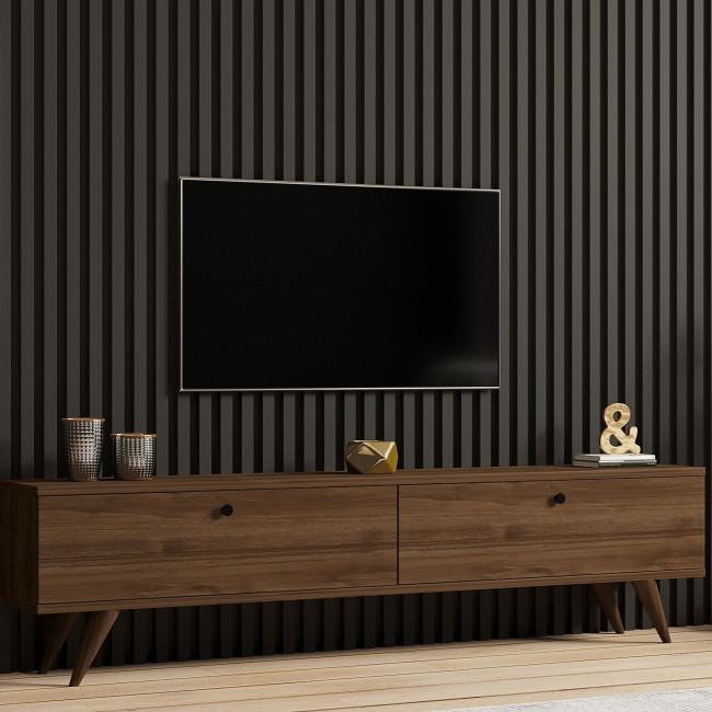 Yara - Meuble TV 2 portes en bois L160cm