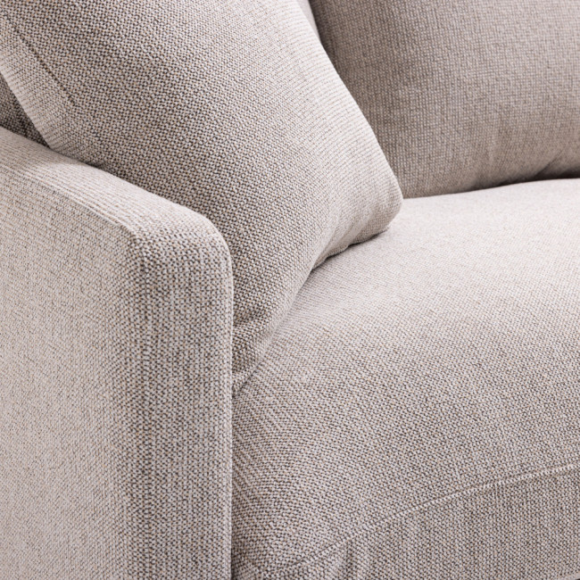 Villabon - Canapé 4 places en tissu pieds tournés