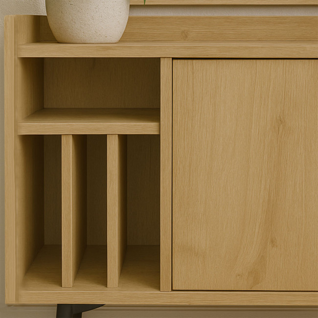 Voy - Buffet 2 portes en bois et métal L150cm