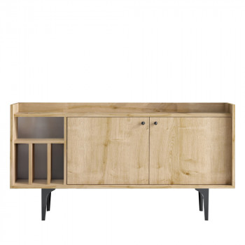 Voy - Buffet 2 portes en bois et métal L150cm
