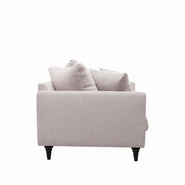 Villabon - Canapé 4 places en tissu pieds tournés