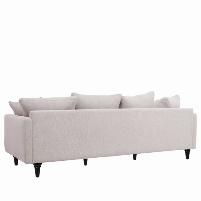 Villabon - Canapé 4 places en tissu pieds tournés