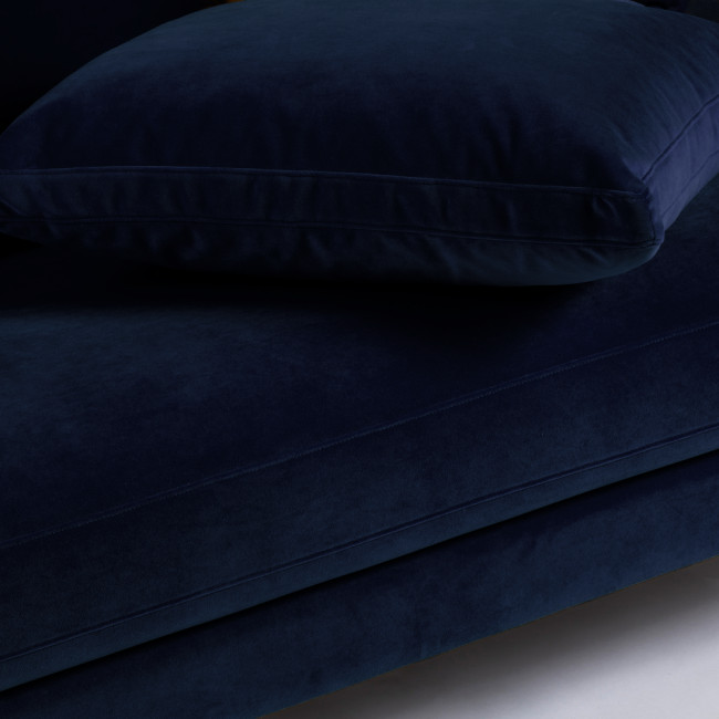 Villabon - Canapé 4 places en velours pieds tournés