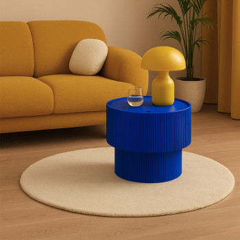 Sand I - Table d'appoint avec rangement en bois ø38,5cm