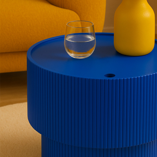 Sand I - Table d'appoint avec rangement en bois ø38,5cm