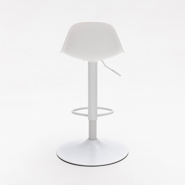 Tebar - Lot de 2 chaises de bar réglables en simili et métal H61-83cm