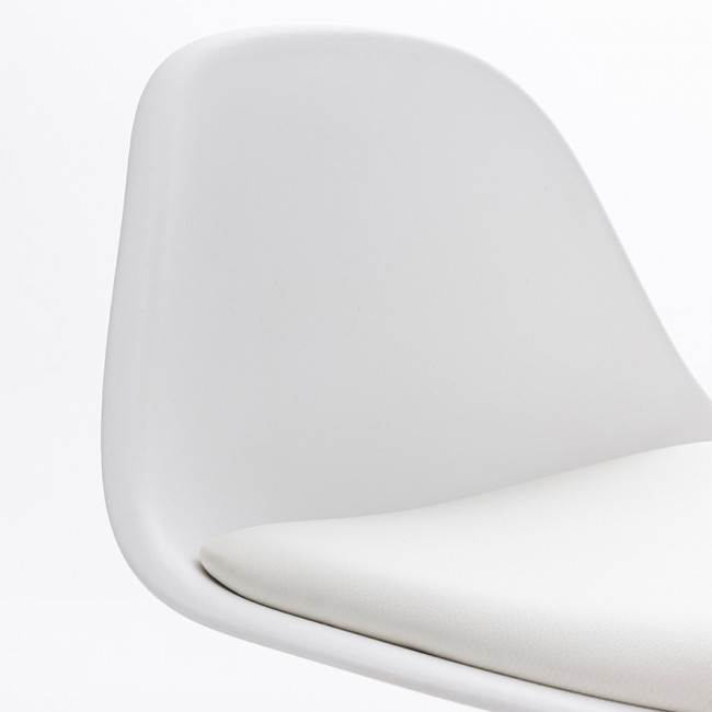 Tebar - Lot de 2 chaises de bar réglables en simili et métal H61-83cm