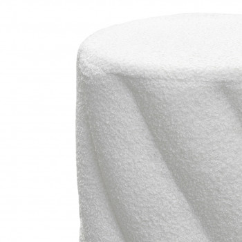 Mallow - Pouf rond en tissu bouclette ø37cm