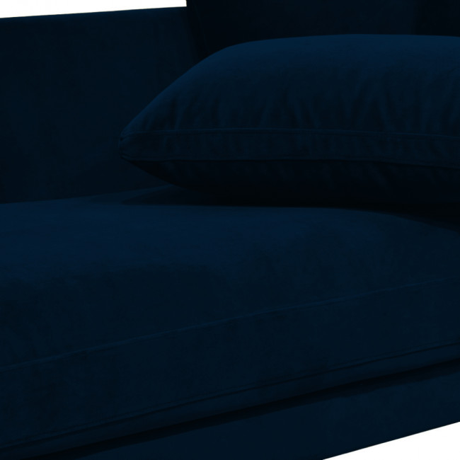 Villabon - Canapé 3 places en velours pieds tournés