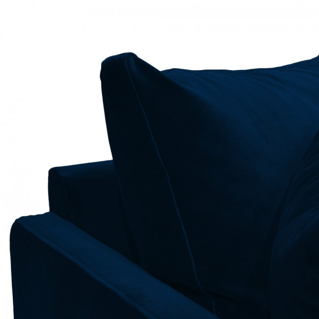 Villabon - Canapé 3 places en velours pieds tournés