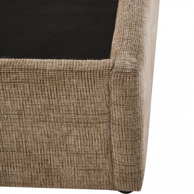 Acara - Lit coffre matelassé en tissu 160x200cm