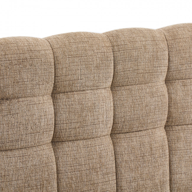 Acara - Lit coffre matelassé en tissu 160x200cm