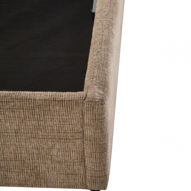 Acara - Lit coffre matelassé en tissu 140x190cm