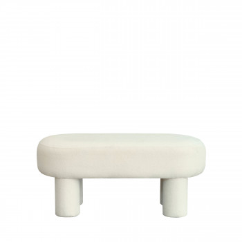 Ploom - Banc arrondi en tissu bouclette L105cm