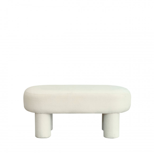 Ploom - Banc arrondi en tissu bouclette L105cm