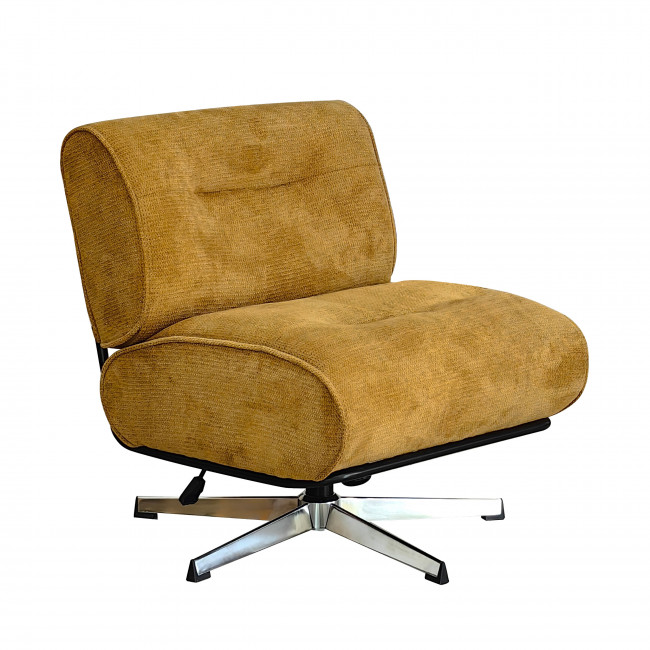 Simon - Fauteuil pivotant en tissu chenille pied étoile