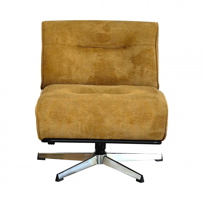 Simon - Fauteuil pivotant en tissu chenille pied étoile