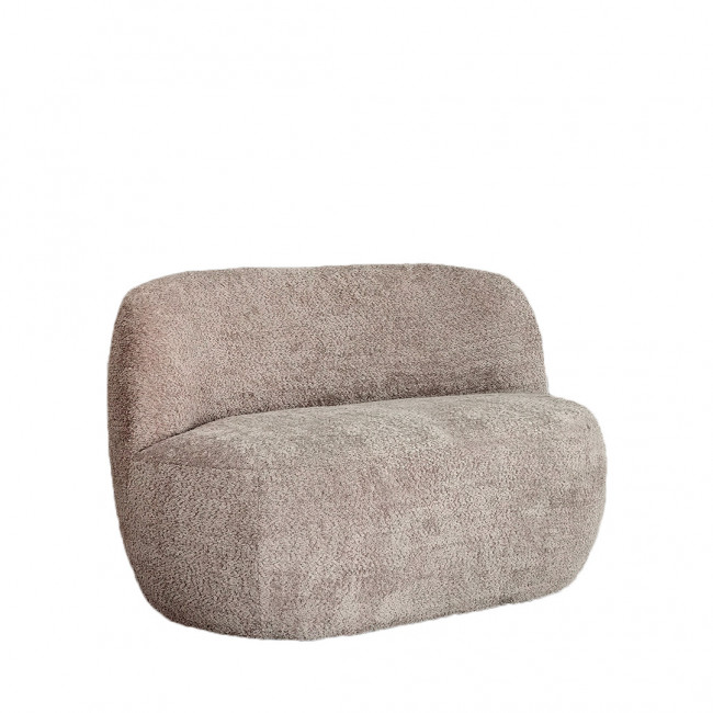 Mo - Banquette 2 places en tissu bouclette