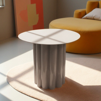 Leon - Table basse ronde en aluminium ø64cm