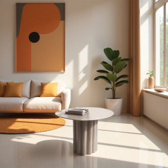 Leon - Table basse ronde en aluminium ø64cm