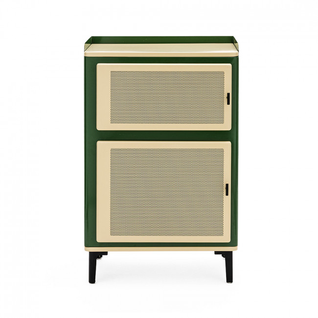 Vintagio - Petit meuble de rangement 2 portes en métal H94cm