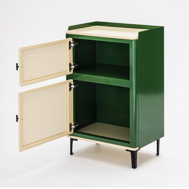 Vintagio - Petit meuble de rangement 2 portes en métal H94cm