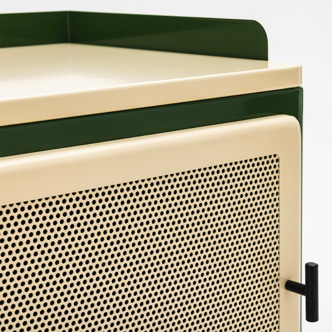 Vintagio - Petit meuble de rangement 2 portes en métal H94cm