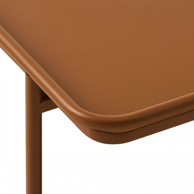 Saranda - Table d'appoint carrée 2 plateaux en métal 45x45cm