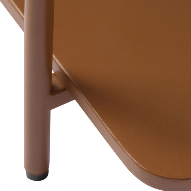 Saranda - Table d'appoint carrée 2 plateaux en métal 45x45cm