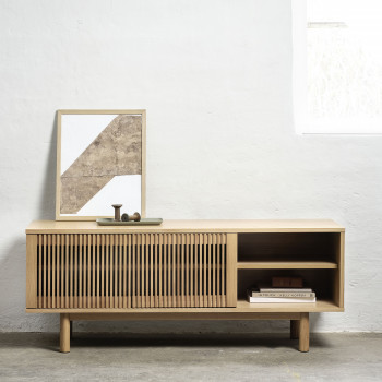 Berat - Meuble TV 2 portes en bois L143cm 