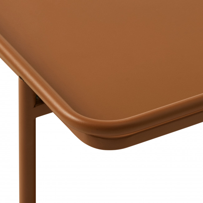 Saranda - Table basse carrée 2 plateaux en métal 75x75cm