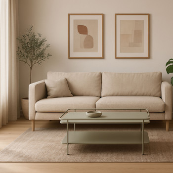 Saranda - Table basse 2 plateaux en métal