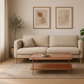 Saranda - Table basse 2 plateaux en métal