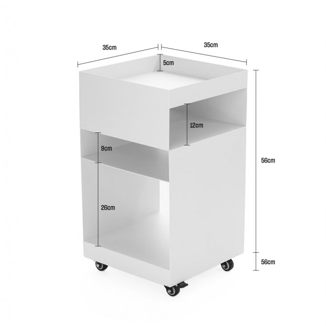 Plum - Caisson à roulettes en métal H59cm