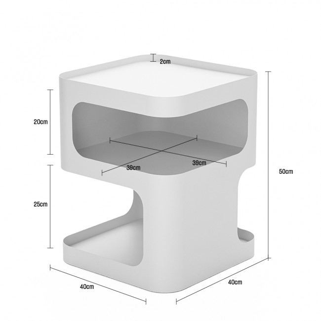 Karry - Petit meuble de rangement en métal H50cm