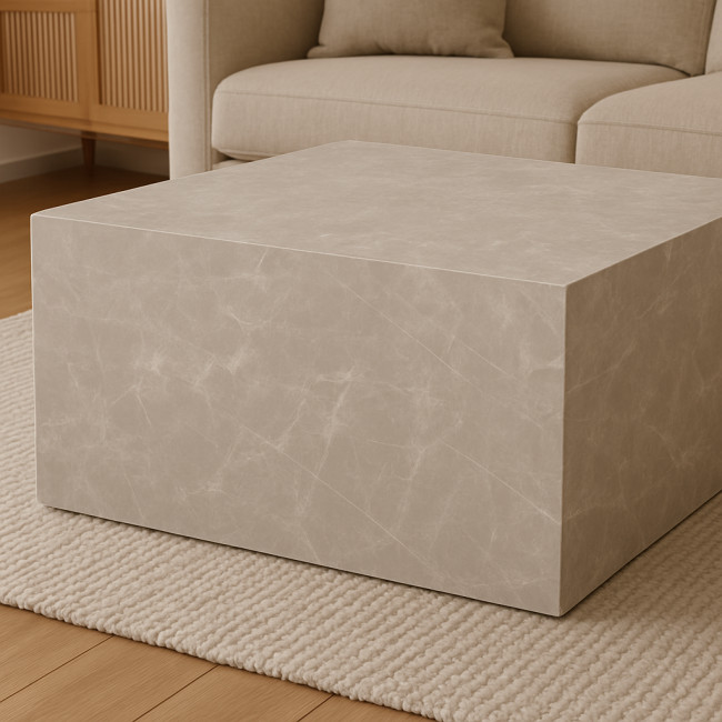 Prague - Table basse effet marbre