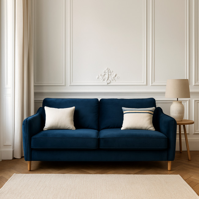 Vornay - Canapé convertible ouverture express 2 places en velours