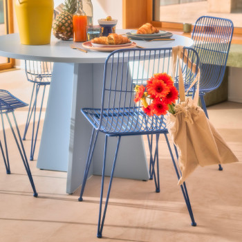 Lot de 2 chaises design en métal Ombra