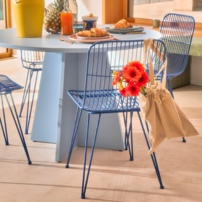 Lot de 2 chaises design en métal Ombra