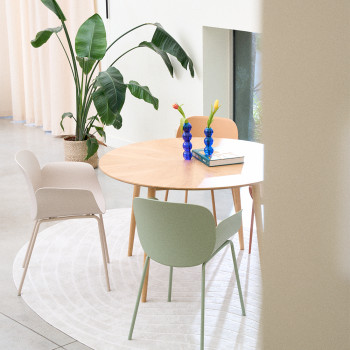 Fabio - Table à manger ronde en bois ø120cm