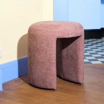 Charlie - Pouf rond en tissu ø45cm