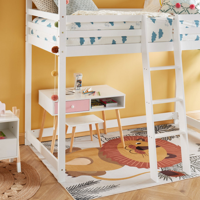 Kaba - Lit en mezzanine enfant en bois 90x190cm