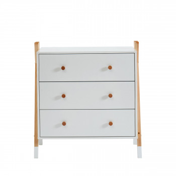 Nukka - Commode 3 tiroirs en bois 81cm