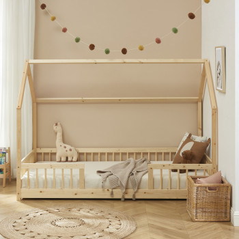 Kaba - Lit cabane enfant en bois 90x190cm
